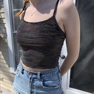 Urban Outfitters sparkly multicolored ribbed tank